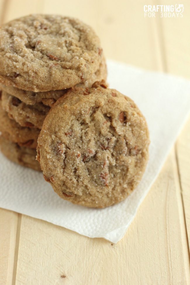 Chunky Cinnamon Snickerdoodles - a yummy twist on an old classic cookie recipe! from Crafting E for thirtyhandmadedays.com