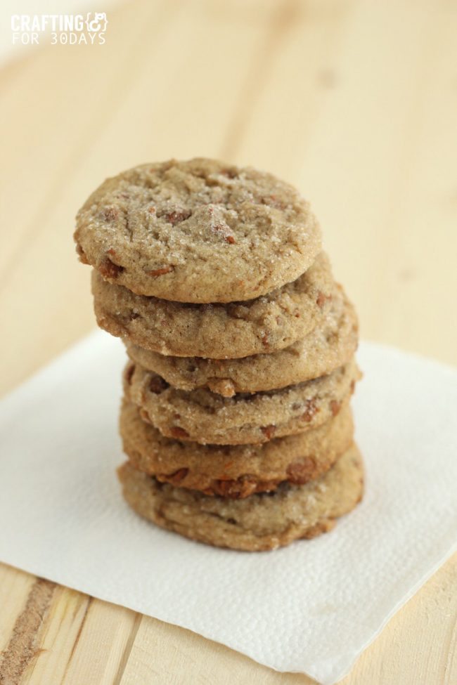 Chunky Cinnamon Snickerdoodles - a yummy twist on an old classic cookie recipe! from Crafting E for www.thirtyhandmadedays.com