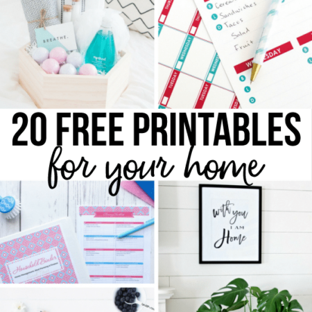 Home Decor: 20 Free Printables for Your Home! These are things you can use to help you organize, to hang up in your house, etc.