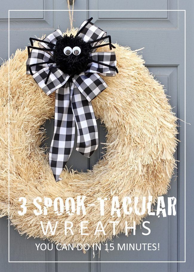 Ready to get your home ready for Halloween but don't have the time? Here are 3 quick Halloween wreaths you can make in just 15 minutes!