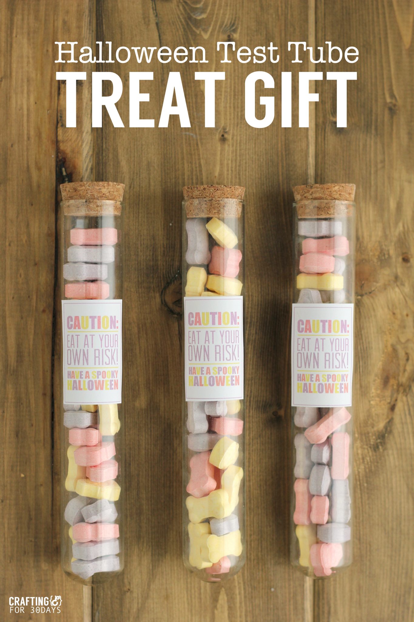 Halloween Gift Idea Test Tube with Printables