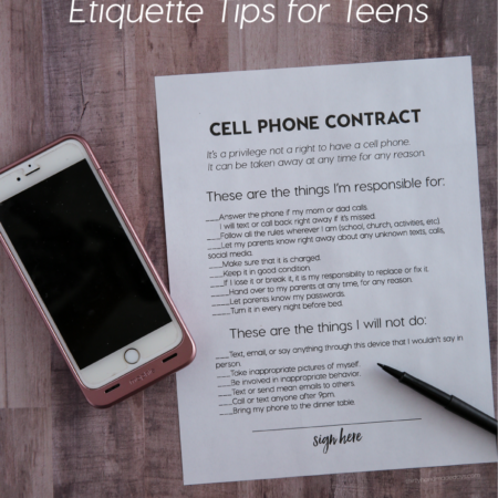 Kids and parenting: 5 Cell Phone Etiquette Tips for Teens from www.thirtyhandmadedays.com