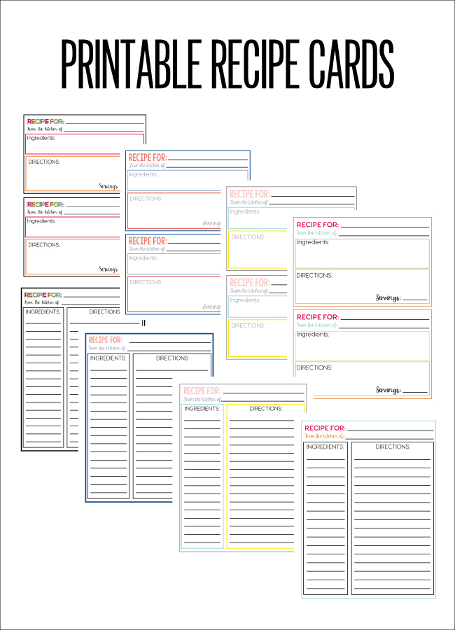 print recipe card
