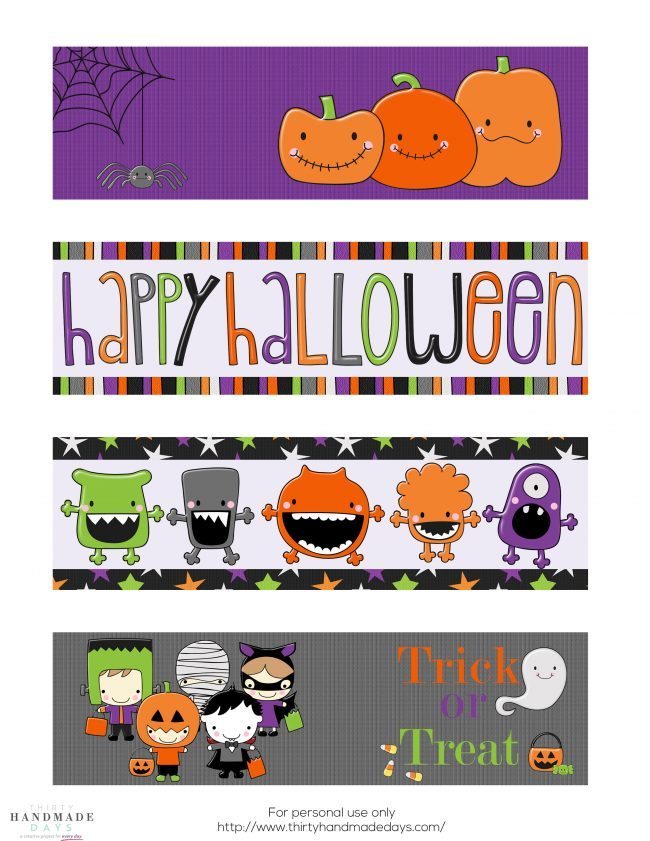 Non Candy Halloween Idea- Printable Bookmarks: these are great for classroom treats! www.thirtyhandmadedays.com