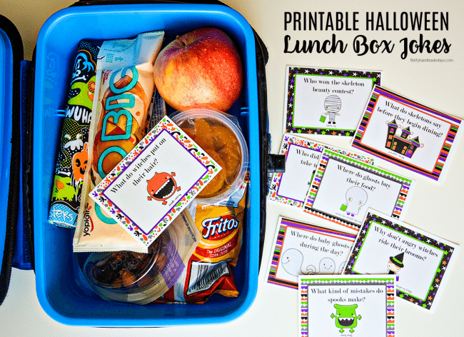 Make your kids day with these adorable Printable Halloween Lunchbox Notes! www.thirtyhandmadedays.com