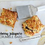 Strawberry Jalapeno Oat Crumble Bars - an amazing recipe from Iceland using Smuckers Fruit & Honey Jam from www.thirtyhandmadedays.com