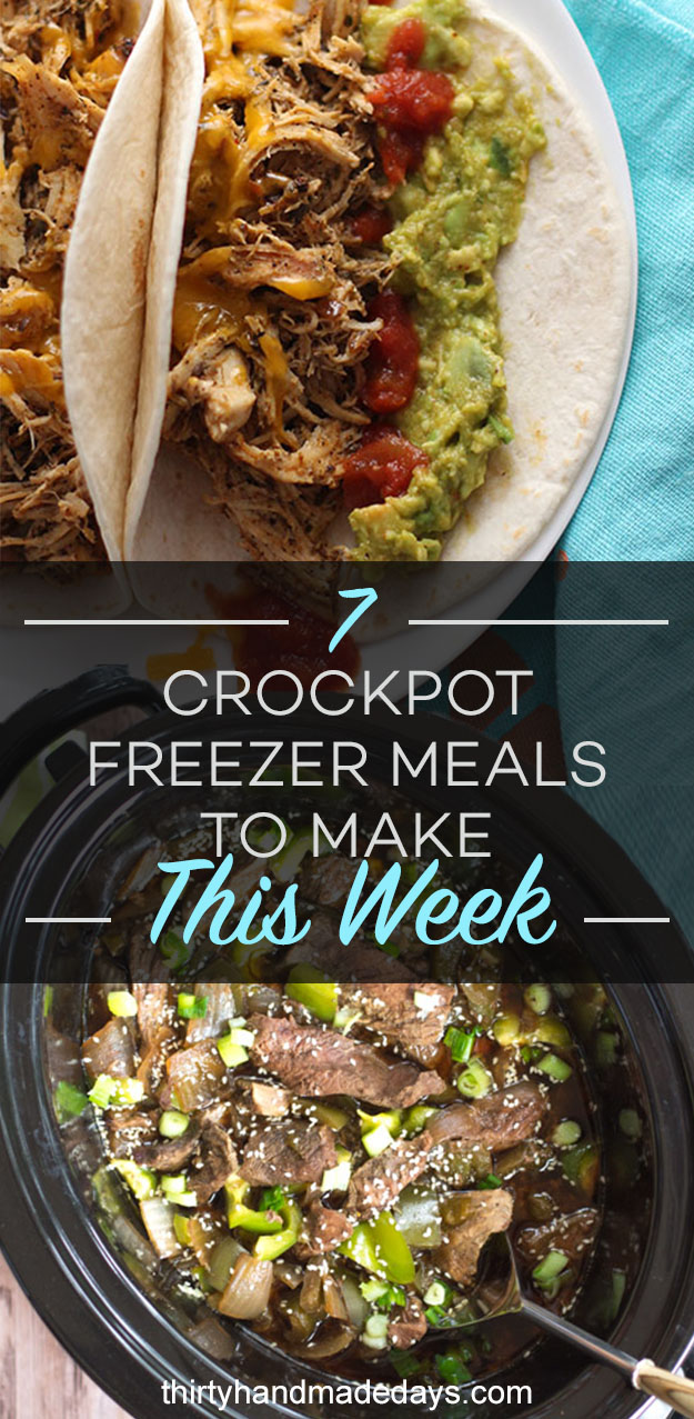 7 Crockpot Freezer Meals to Make This Week