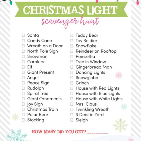 Spend time with your family on this fun Christmas Light Scavenger Hunt.