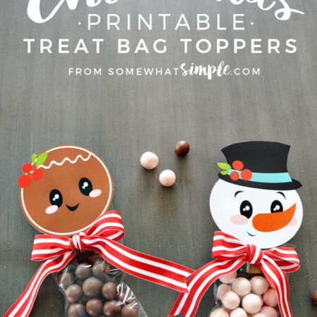 Holidays: Christmas Printables Treat Bag Toppers - these are too cute to make for the holidays!