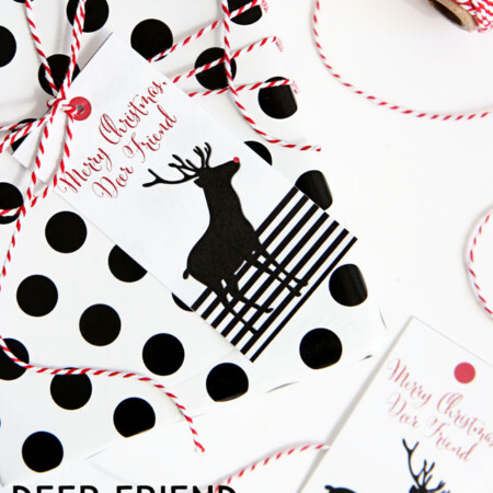 Holidays: Printable "Deer Friend" Christmas Gift Tags