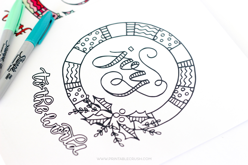 printable christmas coloring page