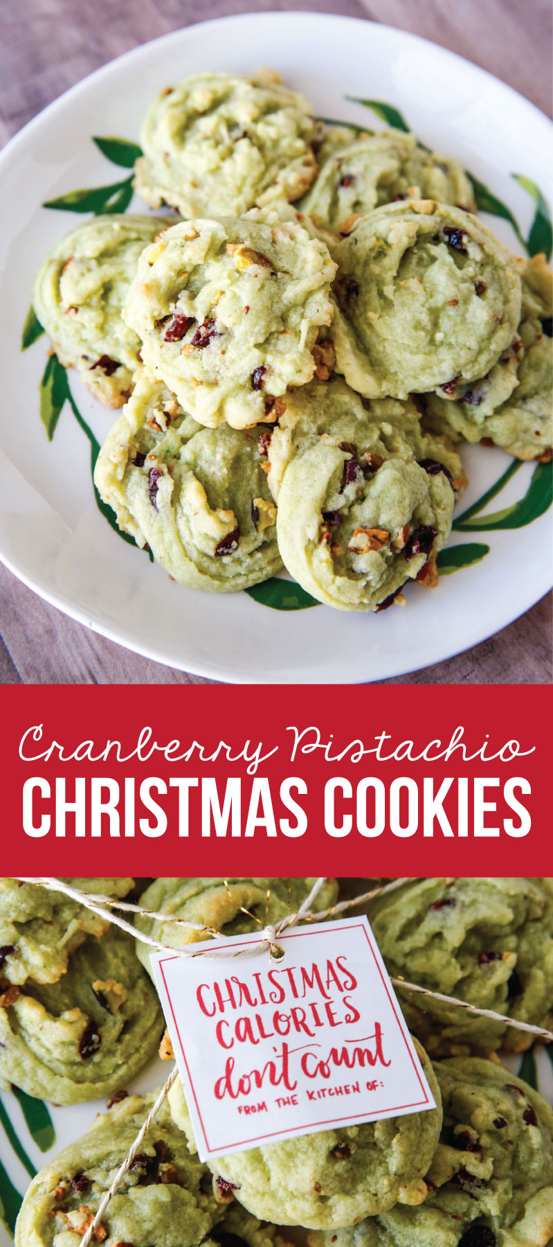 Cranberry Pistachio Christmas Cookies