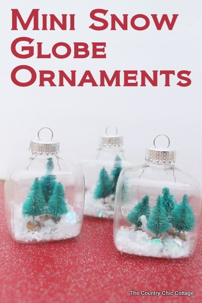 Mini Snow Globe Ornaments