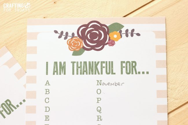 Thanksgiving Gratitude Printable - print this out and fill it in for the holiday! From Crafting E. 