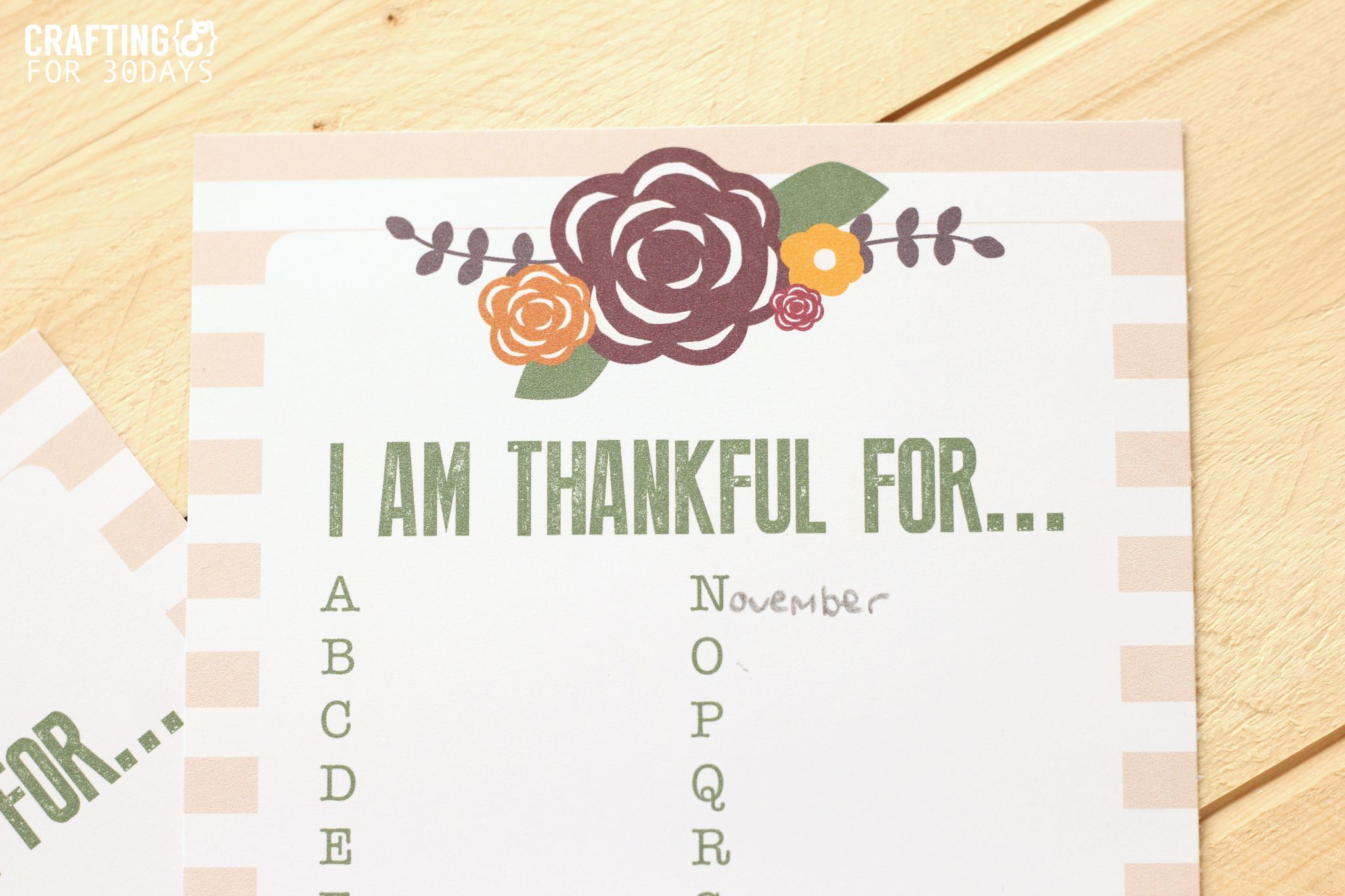 Thanksgiving Gratitude Printable