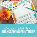 I'm so grateful for ... Thanksgiving Printables from www.thirtyhandmadedays.com