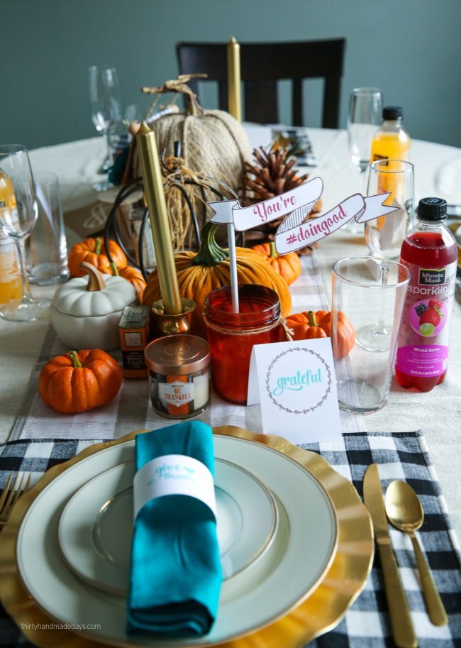 Holidays: Thanksgiving Printables to use for the special day. Download, print and fill in! You're #doingood with Minute Maid via www.thirtyhandmadedays.com