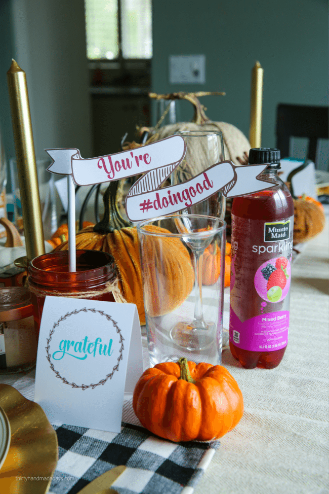 Holidays: Thanksgiving Printables to use for the special day. Download, print and fill in! You're #doingood with Minute Maid via thirtyhandmadedays.com