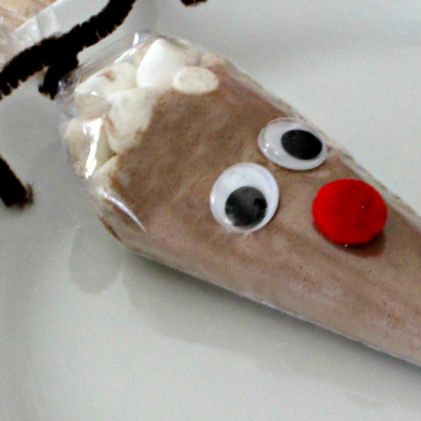 The very best Reindeer Treats - Reindeer Hot Cocoa - make some of these to use with the reindeer printable tags from www.thirtyhandmadedays.com