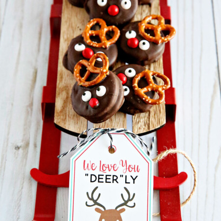 Printable Reindeer Tags for Reindeer Treats from thirtyhandmadedays.com