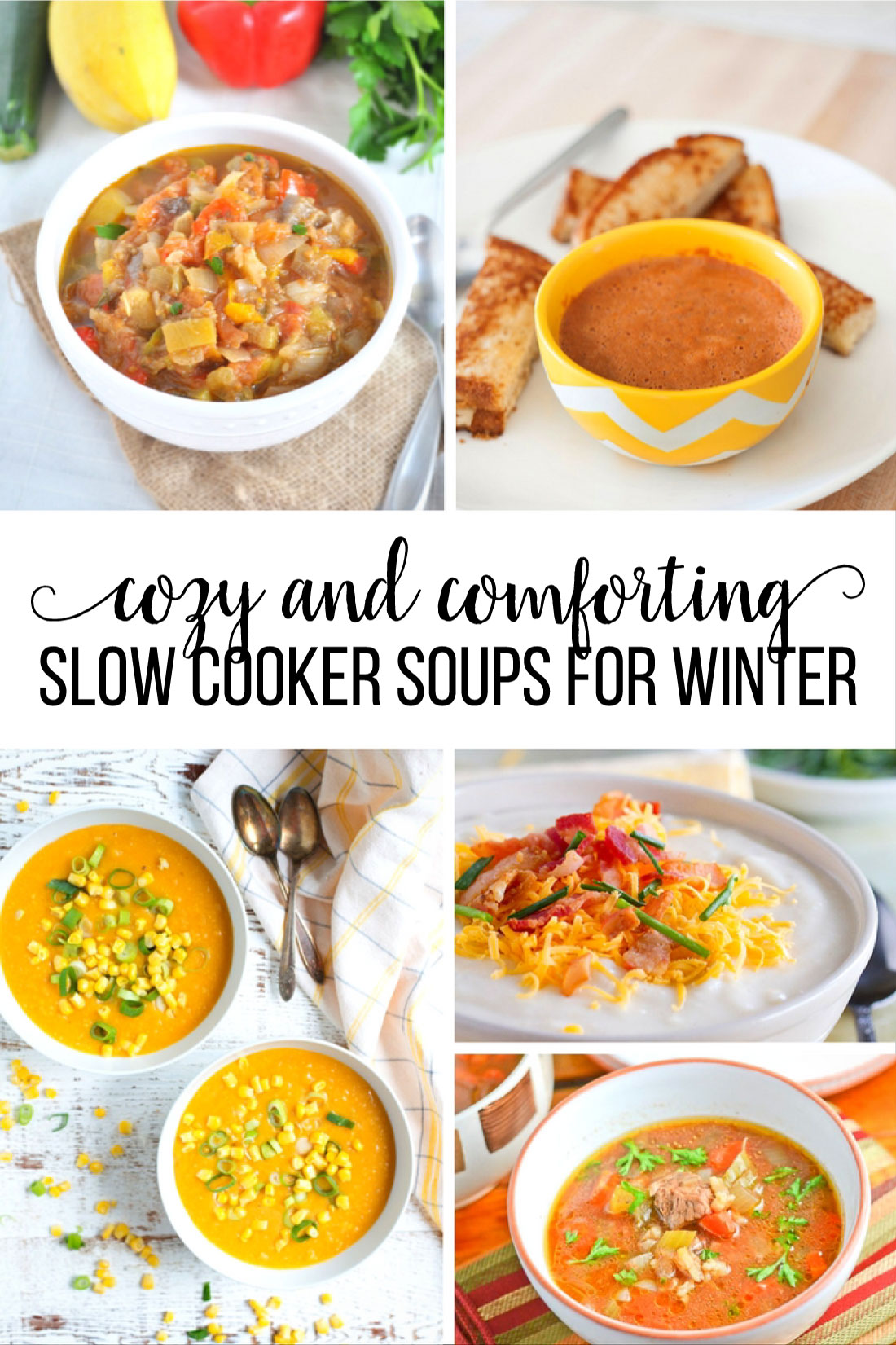 Cozy and Comforting Slow Cooker Soup Recipes - these recipes will warm you right up! www.thirtyhandmadedays.com