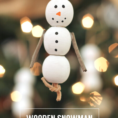 Wooden Snowman Ornaments