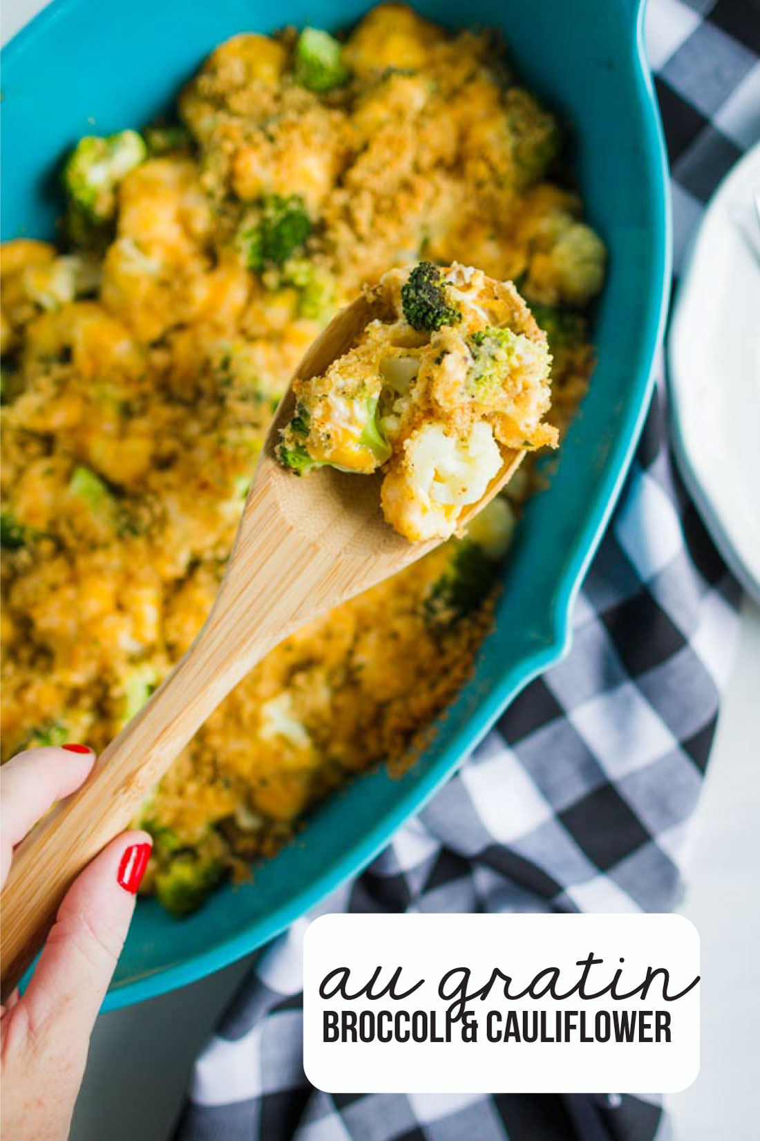 Food: Au Gratin Broccoli and Cauliflower - make this delicious side dish to go with any dinner! from www.thirtyhandmadedays.com