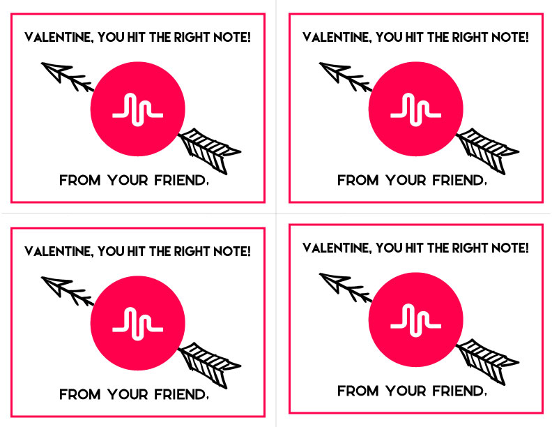 Musically Valentine's Day Printable from www.thirtyhandmadedays.com