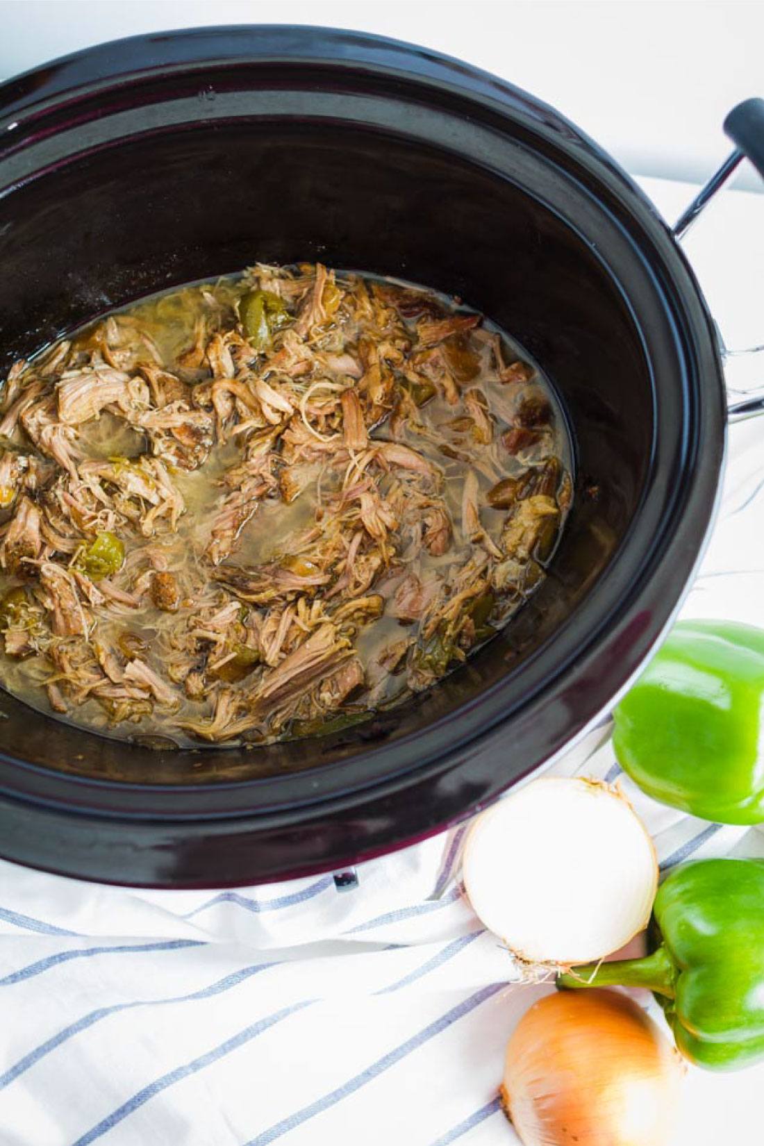 Food: Slow Cooker Pulled Pork - make this super easy dinner recipe and use it in a variety of ways! Step1- putting everything in the crockpot. 