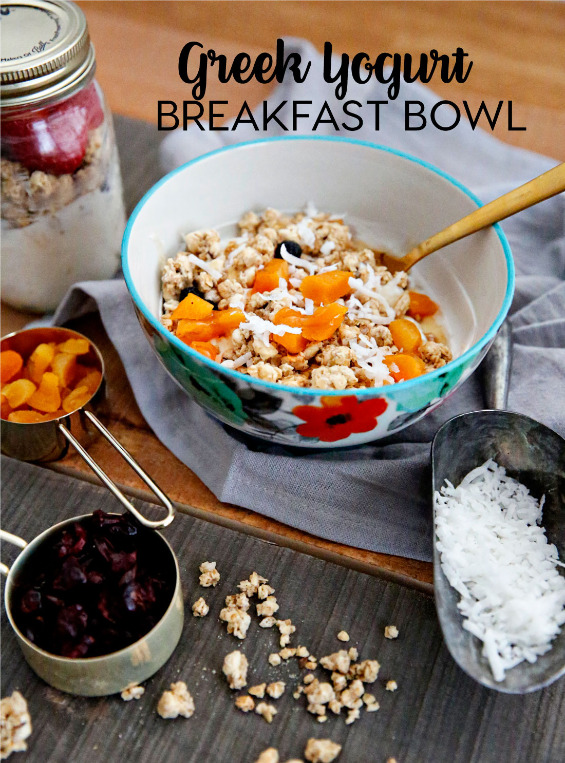 Food: Greek Yogurt Bowl for Breakfast - the perfect way to start your day! from www.thirtyhandmadedays.com