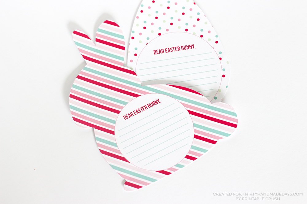 These FREE Printable Easter Bunny Letters are a fun keepsake for your kids to do the night before Easter. They come in two fun shapes and patterns!