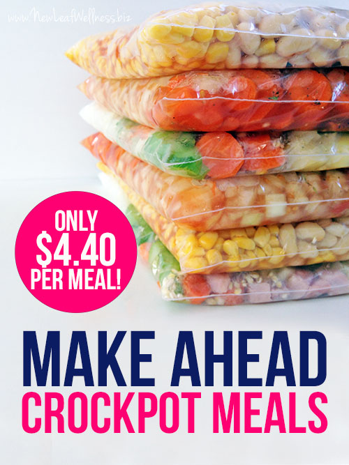Make Ahead Crockpot Meals for only $4.40 per meal