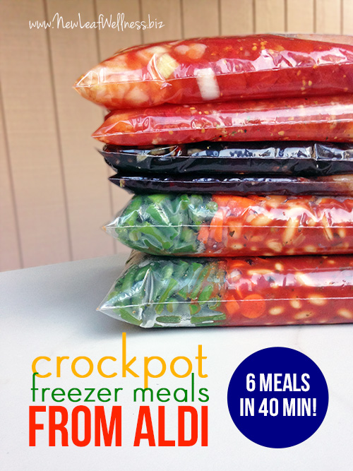 Six Crockpot Freezer Meals from ALDI in 40 Minutes