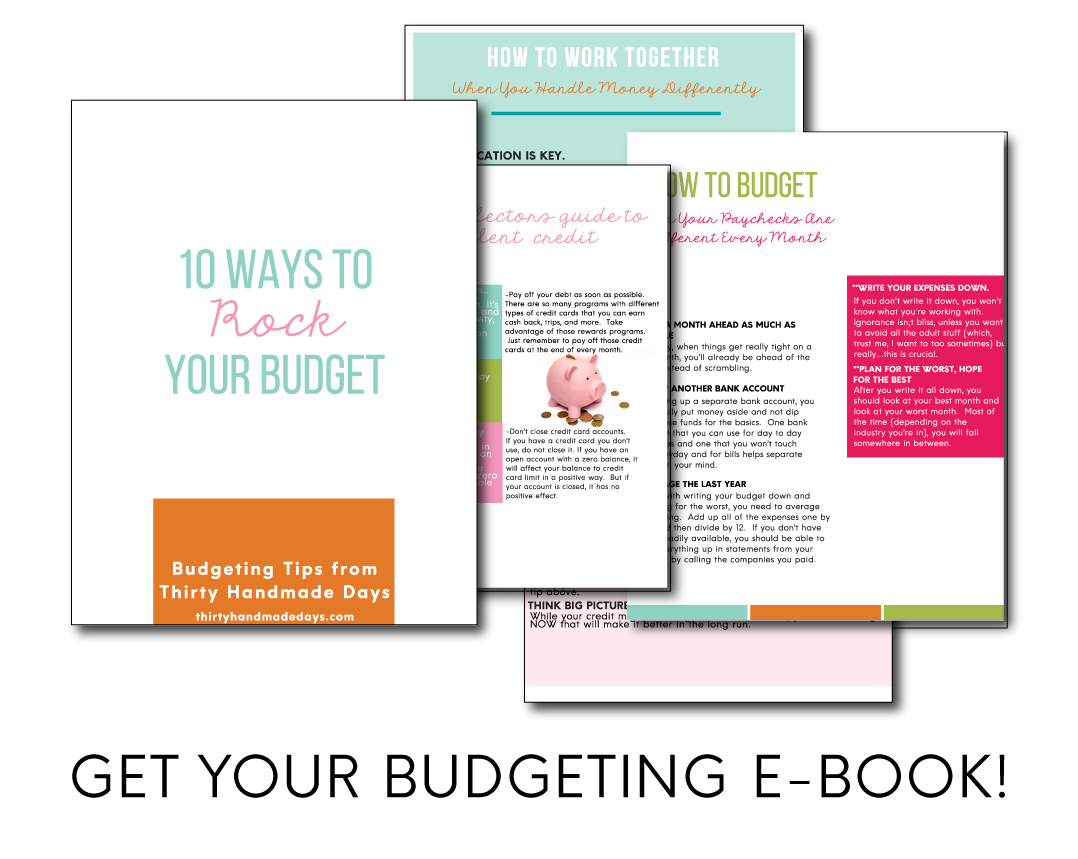 Budgeting E-book from www.thirtyhandmadedays.com