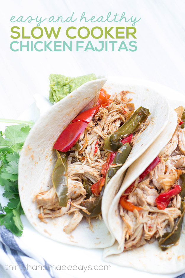 Easy and Healthy Slow Cooker Chicken Fajitas