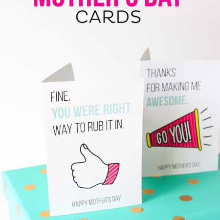 If your mom has a sense of humor, she'll love these FREE Printable Funny Mother's Day Cards! There are four different card designs to choose from!