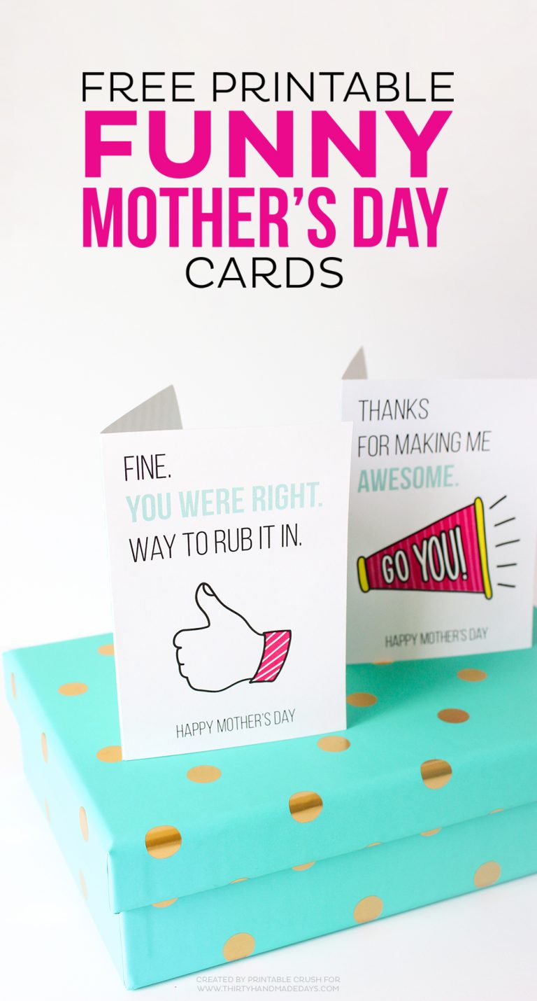 Free Funny Mothers Day Cards Printables