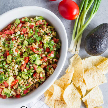 Food: Corn Salsa, an easy appetizer that tastes amazing! from thirtyhandmadedays.com
