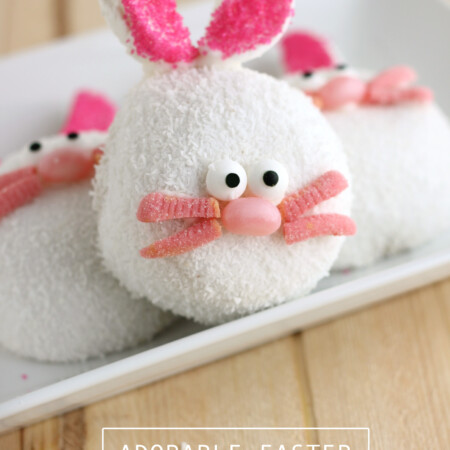 Make these adorable Easter Bunny Treats with your family this Easter season. Not only are they cute but they are easy to make! From CraftingE via www.thirtyhandmadedays.com