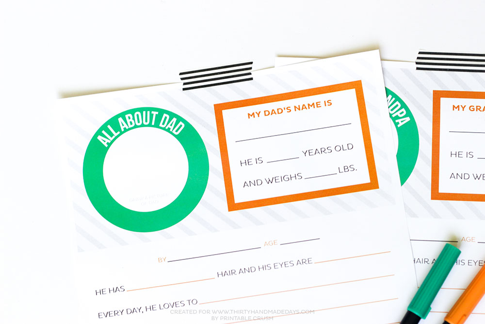 Give Dad or Grandpa a good laugh with a FREE Printable Father's Day Questionnaire! The kids will love filling it out and dad will love reading it.