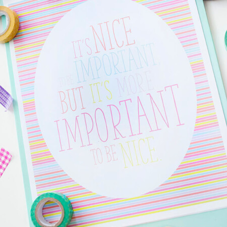 It's Important to Be Nice Printable from Kristen Duke - let's show are kids how to be nice!