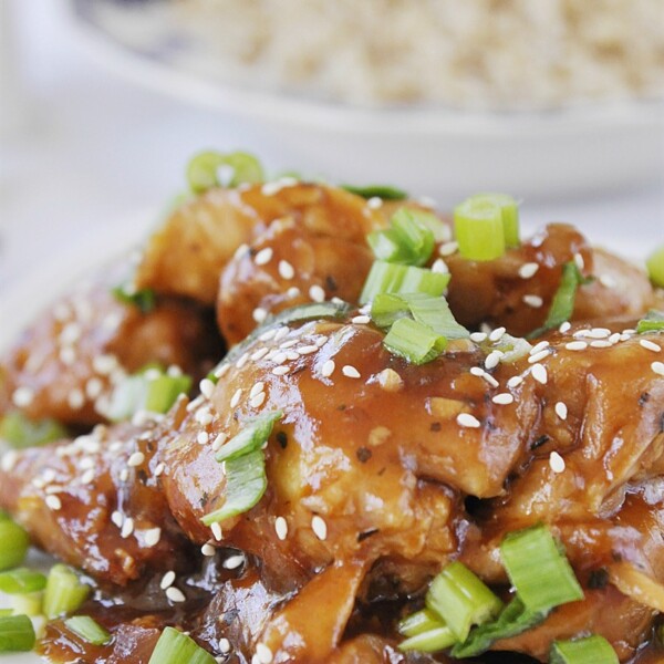 Slow Cooker Honey Garlic Chicken is a quick and easy dinner!