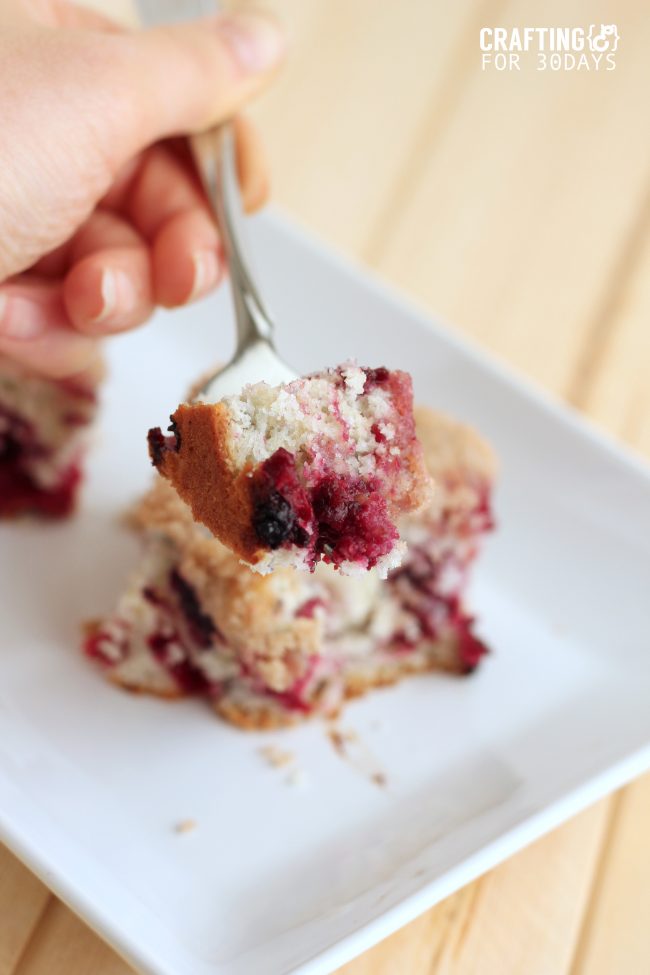 This Triple Blueberry Buckle Recipe is perfect for spring and summer. It's easy and delicious! From craftinge via thirtyhandmadedays.com