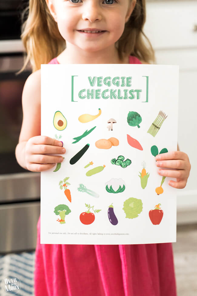 A perfect way to get your kids to eat more vegetables, this kids printable vegetable checklist will make life easier! 