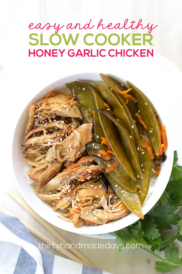 Easy and Healthy Slow Cooker Honey Garlic Chicken