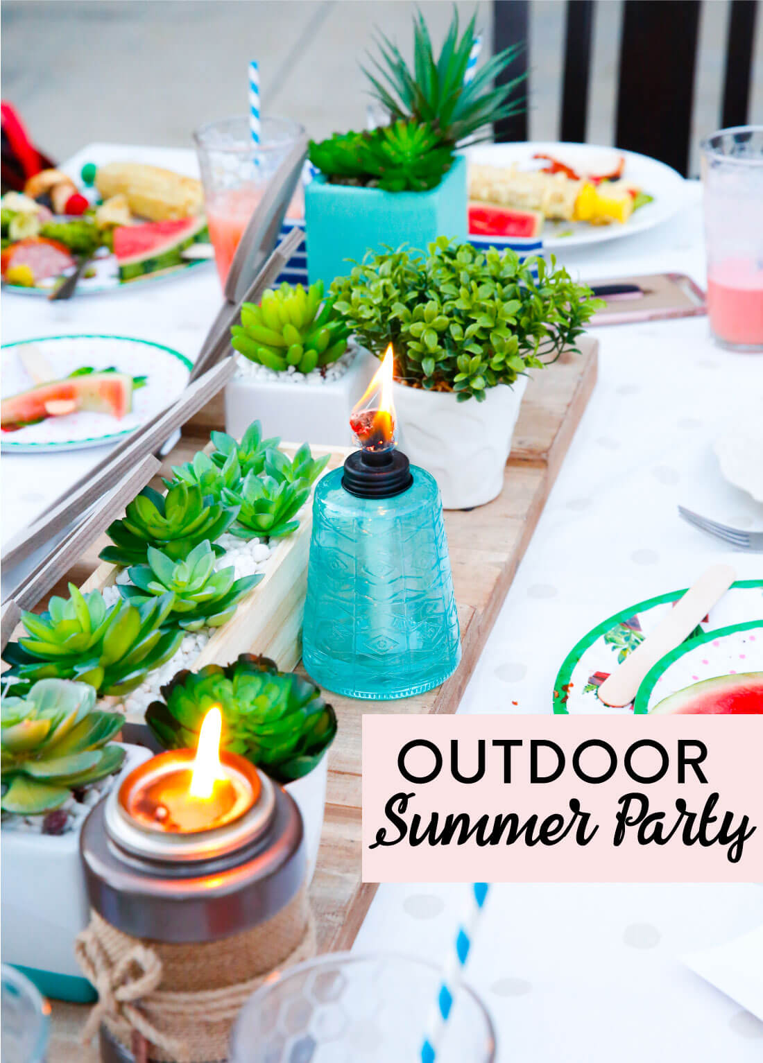 Outdoor Summer Party - such a fun way to celebrate school getting out! www.thirtyhandmadedays.com