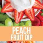 Food: 3 Ingredient Peach Fruit Dip is easy to make and absolutely delicious!