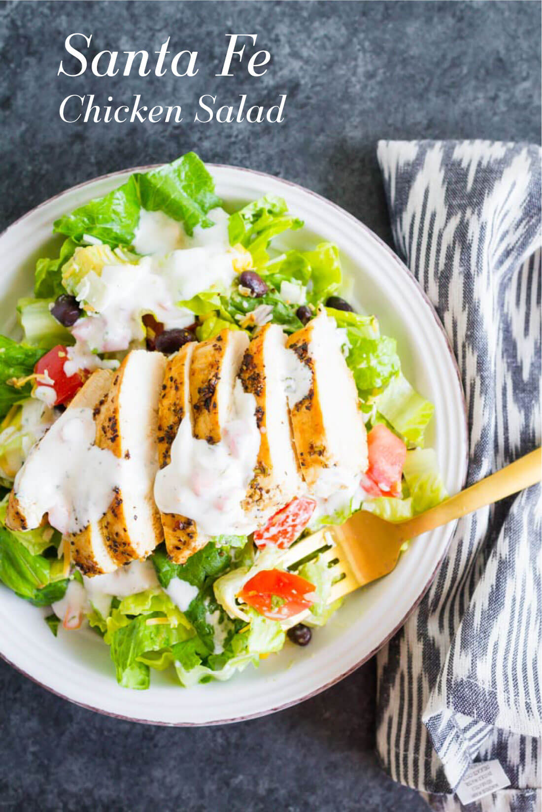 Santa Fe Chicken Salad - a simple, refreshing salad recipe that's perfect for summer! 