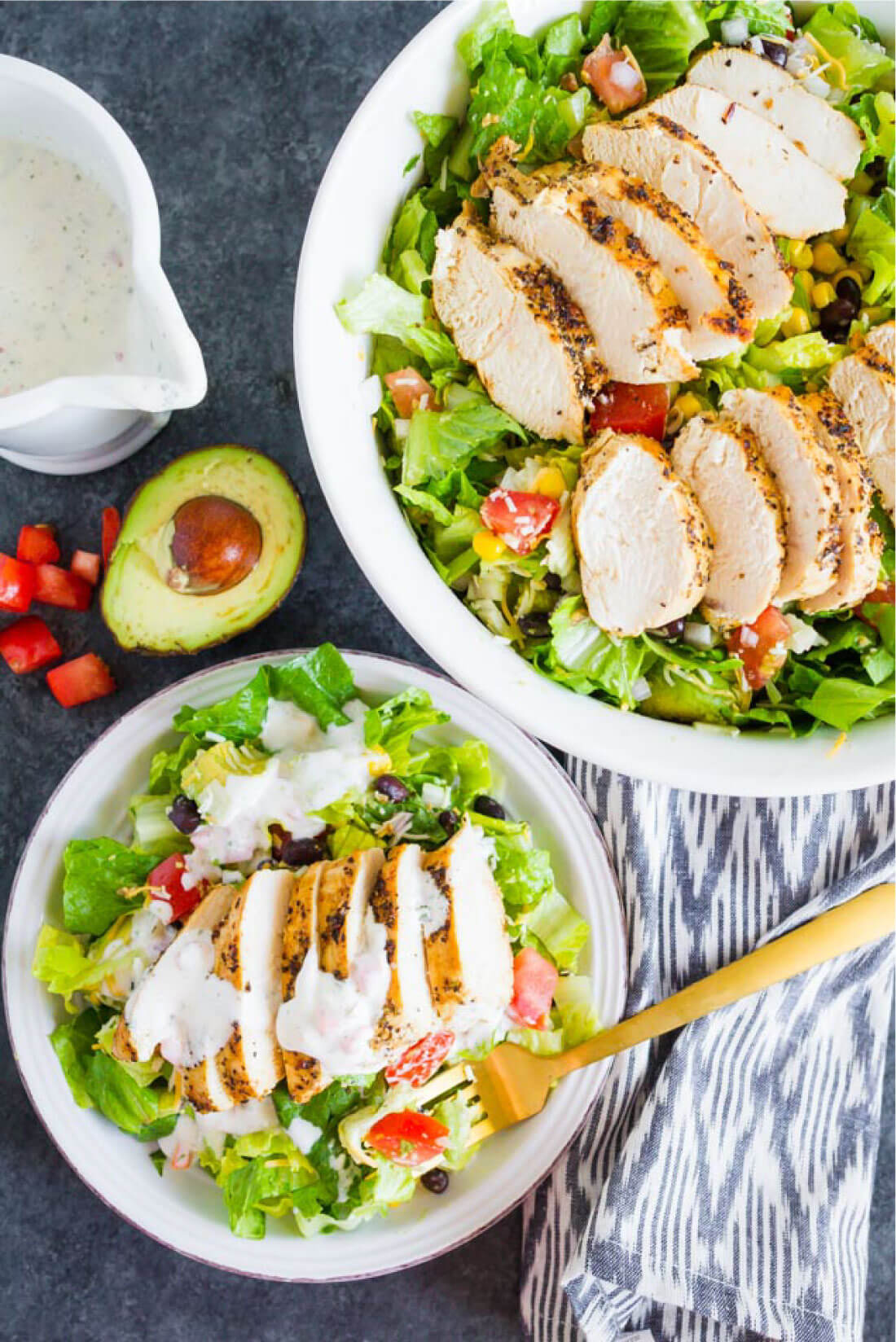 Santa Fe Chicken Salad - a simple, refreshing salad recipe that's perfect for summer! via www.thirtyhandmadedays.com