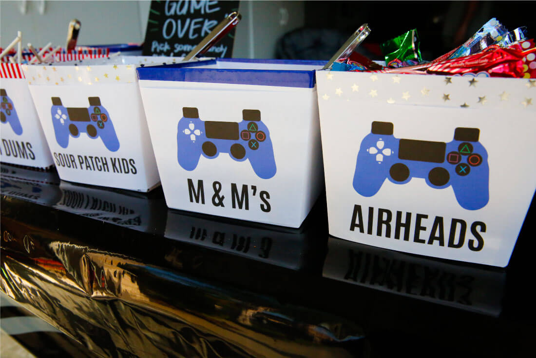 Video game truck party candies